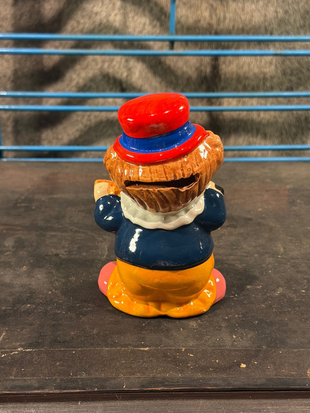 Vintage Ceramic Clown Figurine Playing Violin