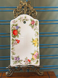 Andrea by Noritake Vintage Ceramic Serving Tray with Fruit Motif