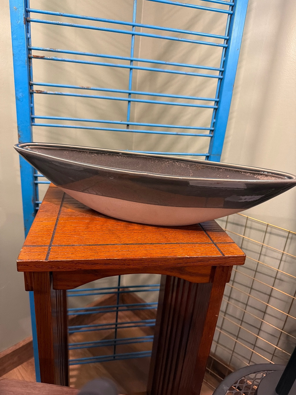 Ceramic Oval Planter Pot with Drainage Hole