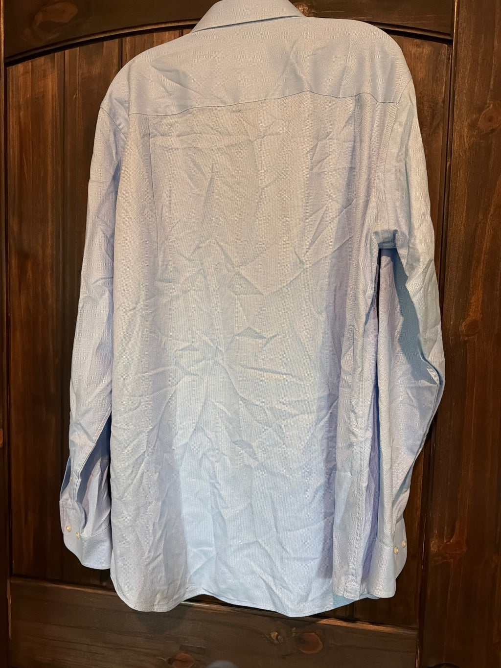 David Donahue Trim Light Blue Dress Shirt