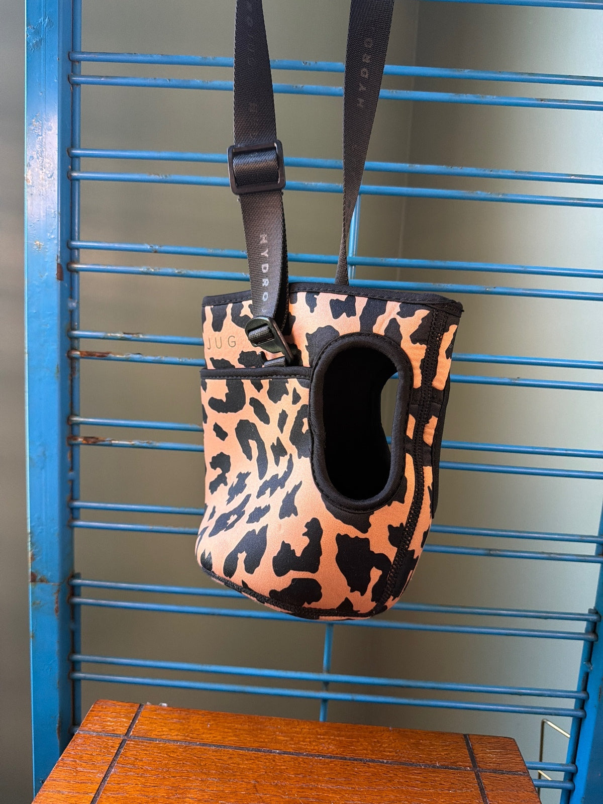 Hydro Jug Neoprene Sleeve with Adjustable Strap in Leopard Print