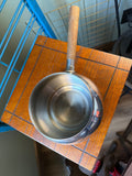 Vintage Stainless Steel Saucepan with Wooden Handle