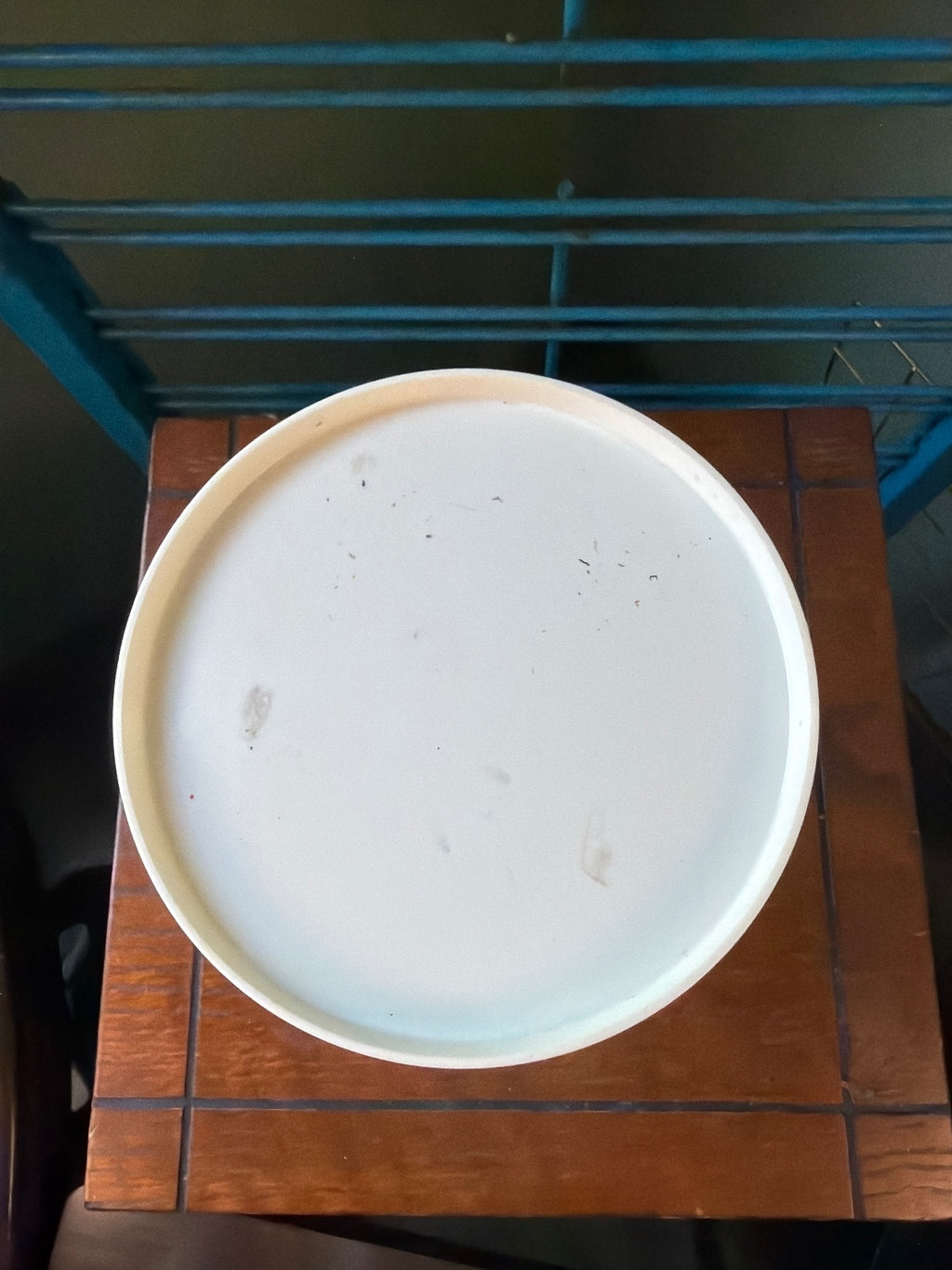 Pyrex glass canister with vegetable print lid
