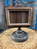 Vintage Rustic Wooden and Metal Tabletop Picture Frame