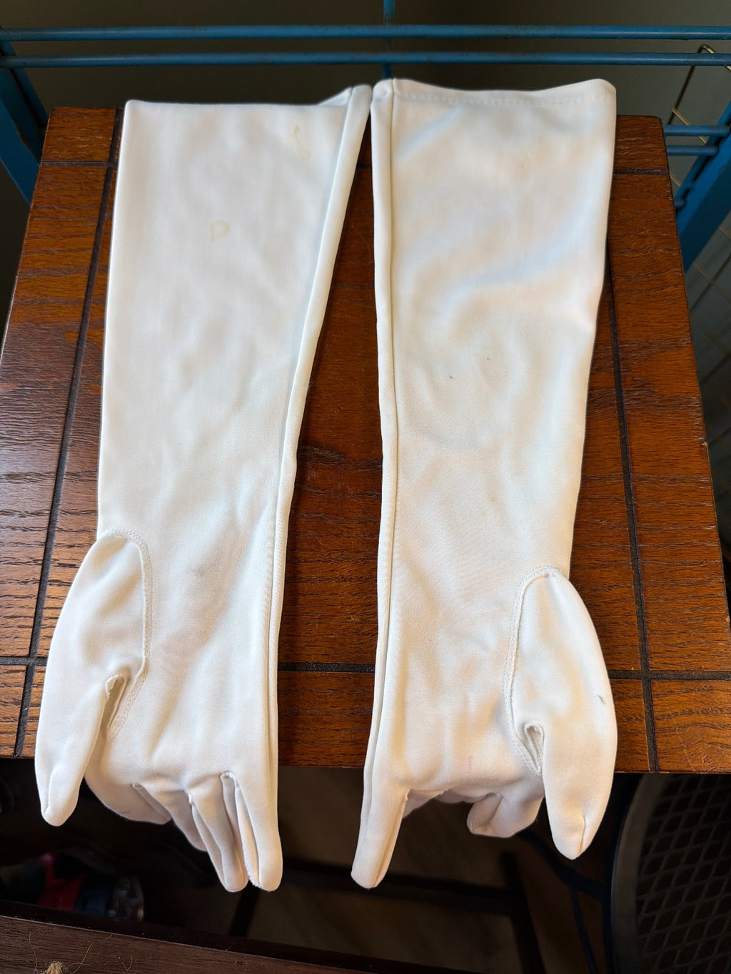 Vintage Long White Evening Gloves