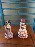 Vintage Flamingo Porcelain Figurines Set of 2 - Asian and European Ladies
