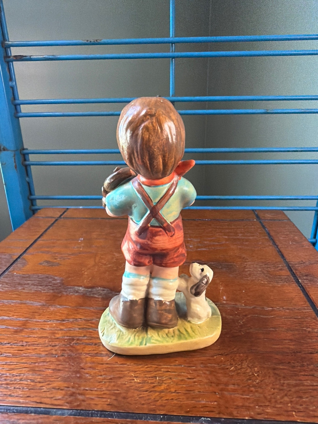 Vintage Hummel Figurine Boy Playing Violin with Dog 1980 Christmas Gift