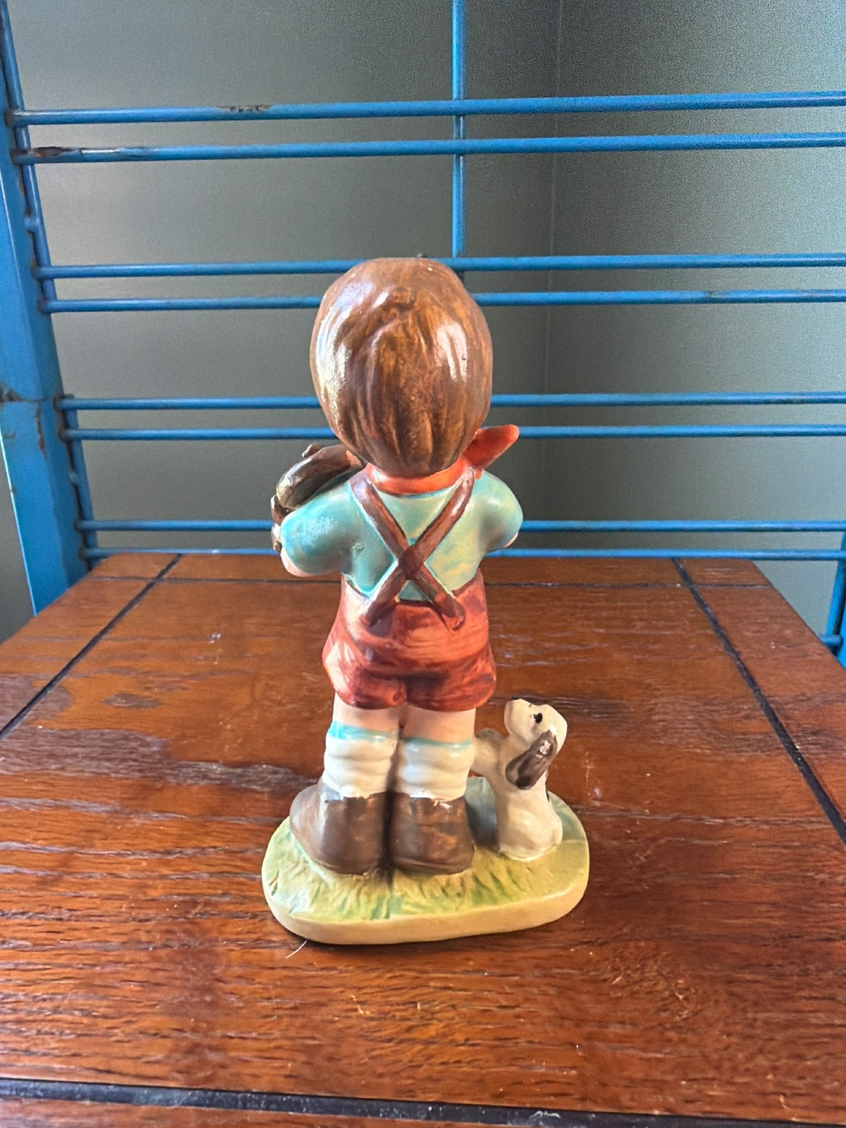 Vintage Hummel Figurine Boy Playing Violin with Dog 1980 Christmas Gift