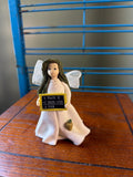 Teacher Angel Figurine Holding Chalkboard Sign