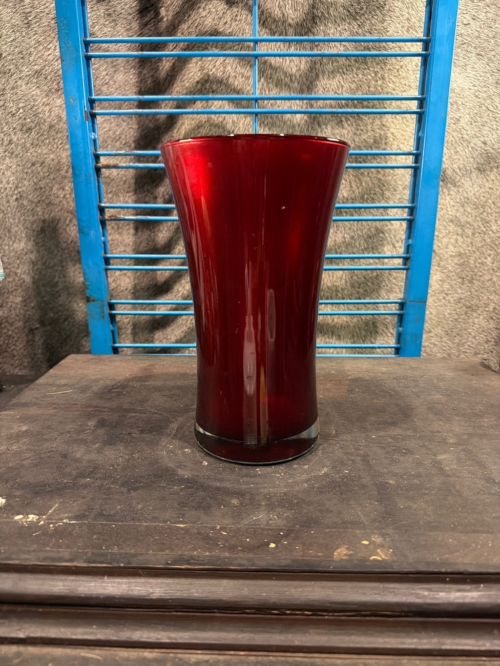 Elegant Red Glass Vase