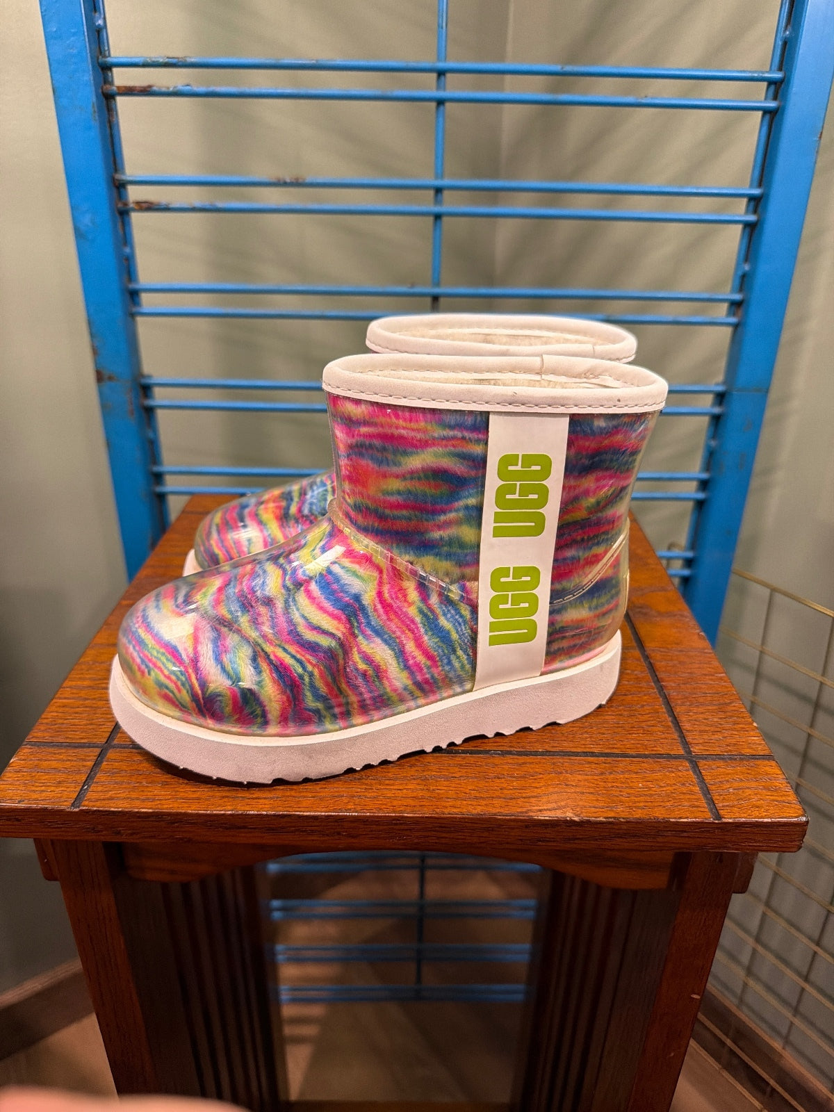 UGG Kids Multicolor Tie-Dye Pattern Ankle Boots
