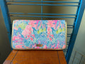 Lilly Pulitzer Floral Pattern Wallet with Gold Trim