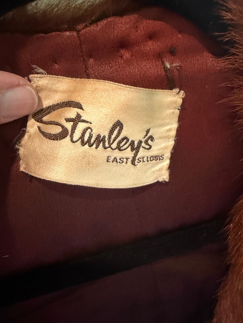 Vintage Stanley's East St. Louis Brown Fur Jacket