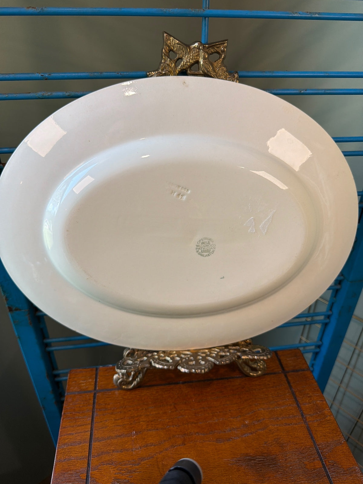 Wedgwood White Embossed Oval Serving Platter