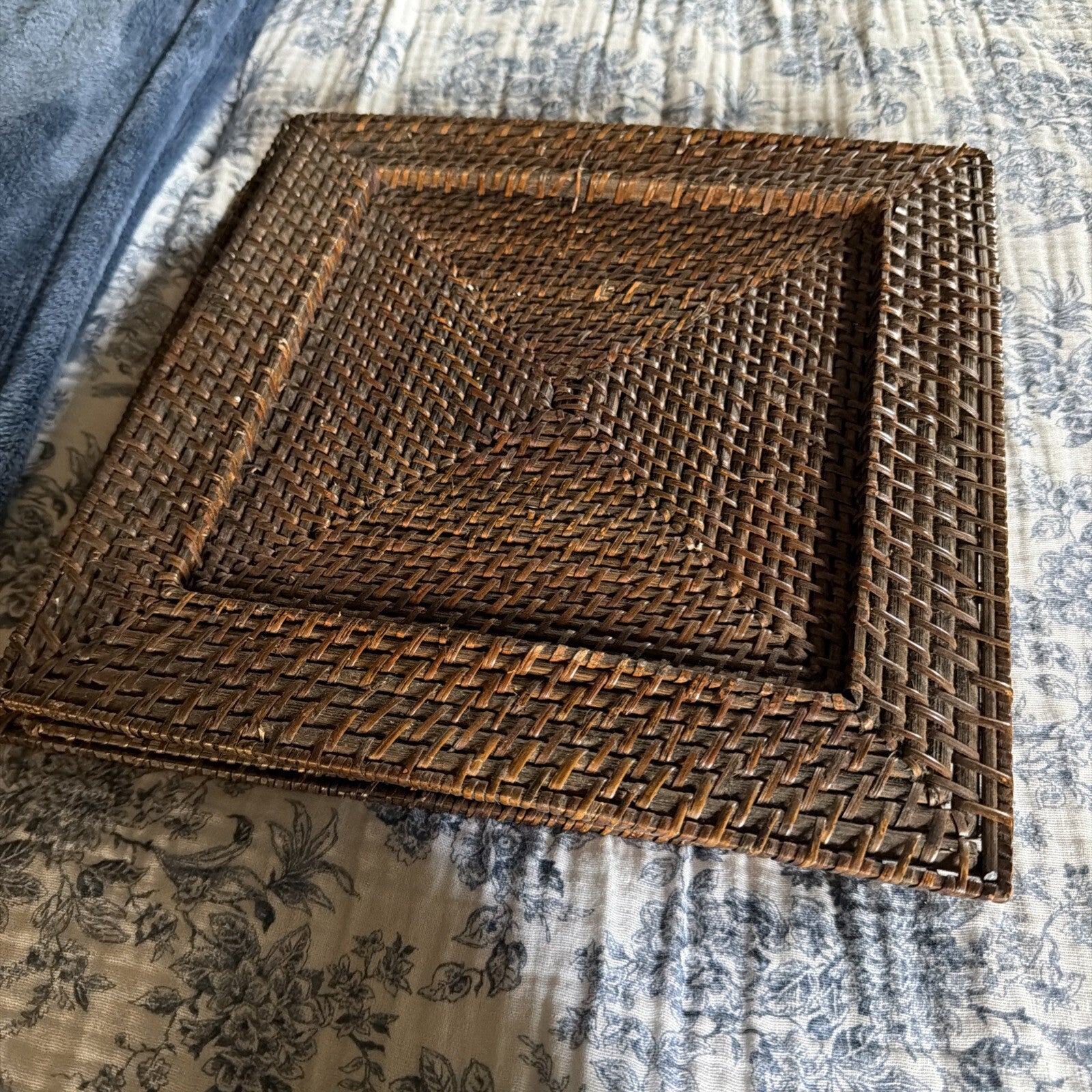 Set of 4 Square Woven Rattan Placemats
