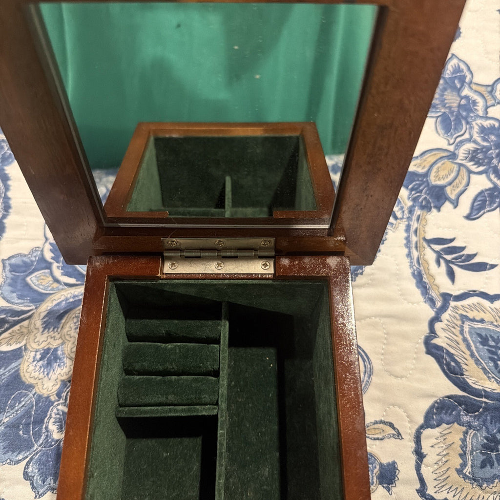 Thomas Kinkade Light of Peace Wooden Jewelry Box with Mirror