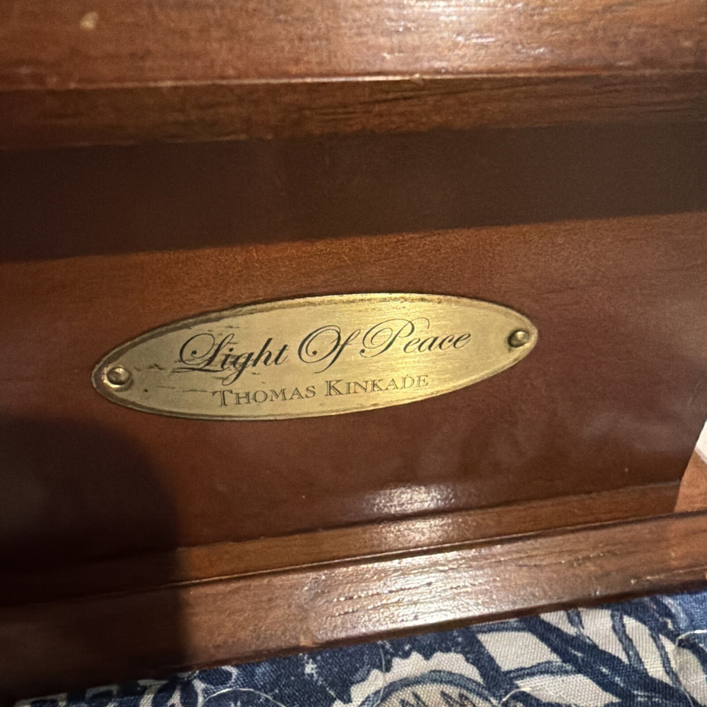 Thomas Kinkade Light of Peace Wooden Jewelry Box with Mirror