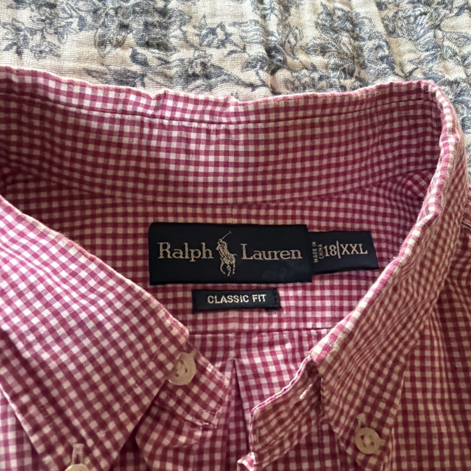 Ralph Lauren Classic Fit XXL Button-Down Shirt Red Checkered