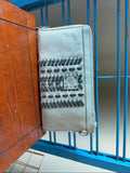 STS Blue Leather Zip Wallet with Decorative Stitching