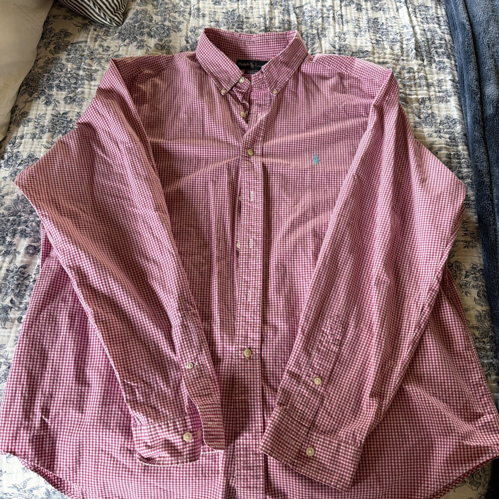 Ralph Lauren Classic Fit XXL Button-Down Shirt Red Checkered