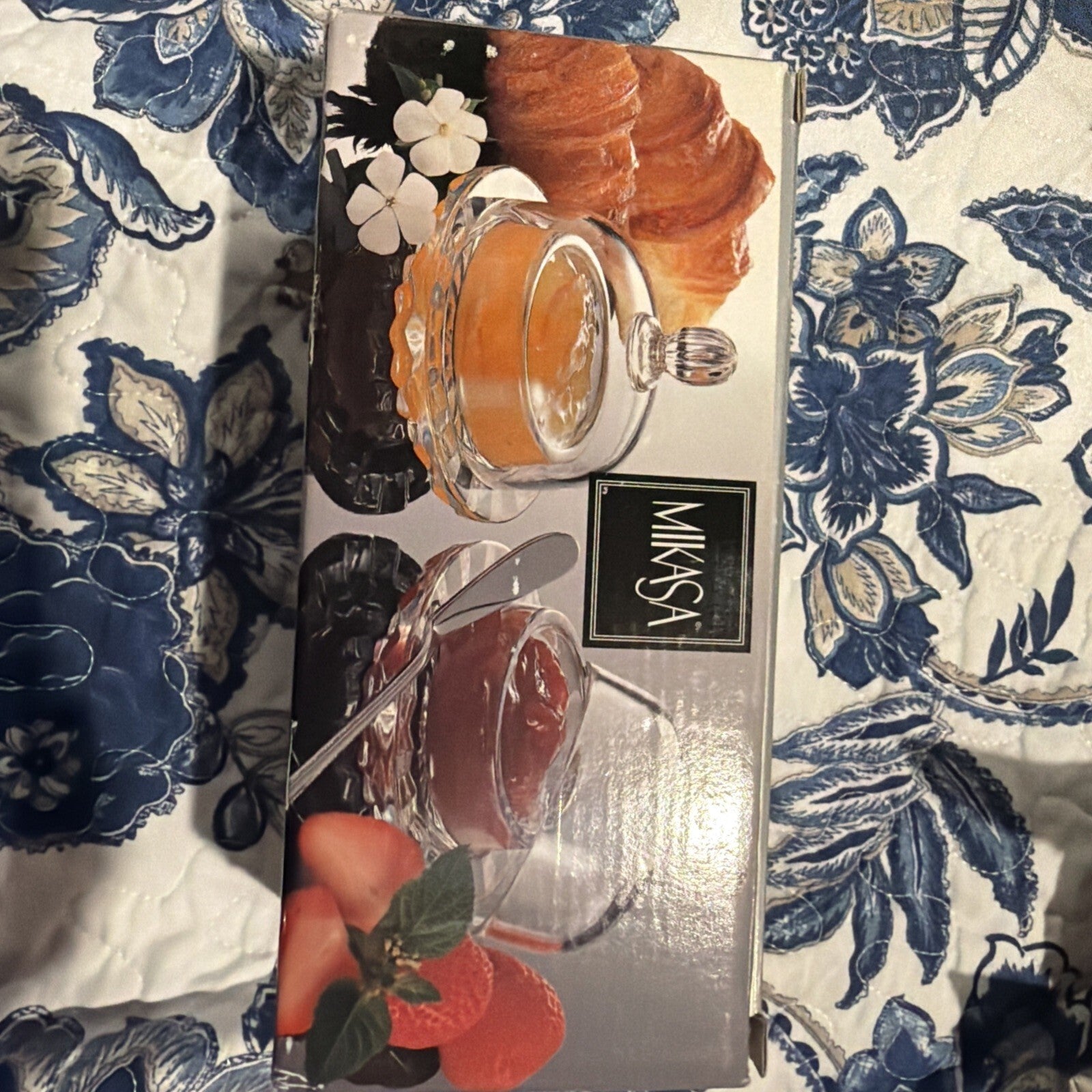 Mikasa Vintage Crystal Butter Dishes Salinas Pattern Set of 2
